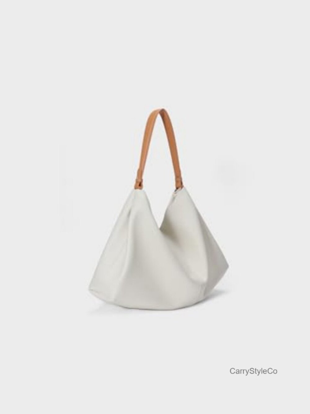Soft Leather Hobo Tote Bag Adjustable Detachable Strap Everyday Work - Picture 5 of 6